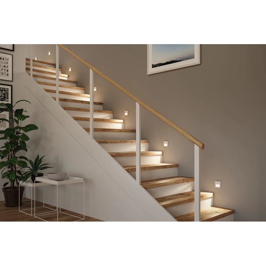 Paulmann 80002 - LED/1W Stubišna Lampa sa senzorom TSARO 230V Lead/bela