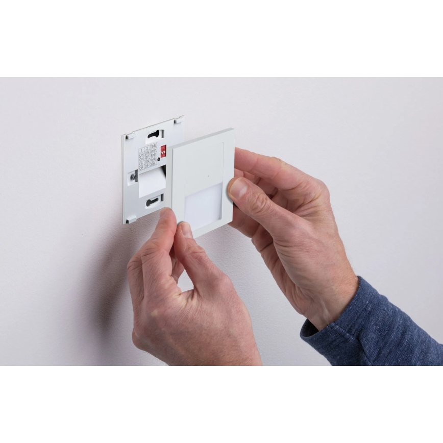 Paulmann 80002 - LED/1W Stubišna Lampa sa senzorom TSARO 230V Lead/bela