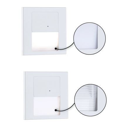 Paulmann 80002 - LED/1W Stubišna Lampa sa senzorom TSARO 230V Lead/bela