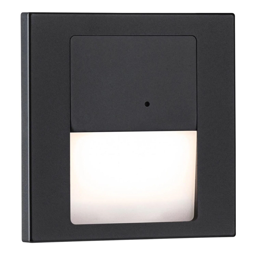 Paulmann 80004 - LED/1W Stubišna Lampa sa senzorom TSARO 230V Lead/crno