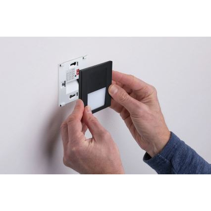 Paulmann 80004 - LED/1W Stubišna Lampa sa senzorom TSARO 230V Lead/crno