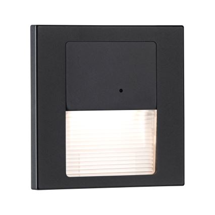 Paulmann 80004 - LED/1W Stubišna Lampa sa senzorom TSARO 230V Lead/crno