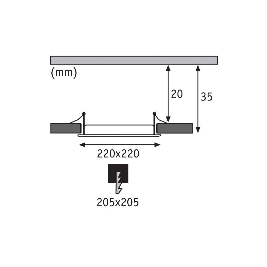 Paulmann 92066 - LED/18W IP44 ugradbena lampa za kupatilo 230V
