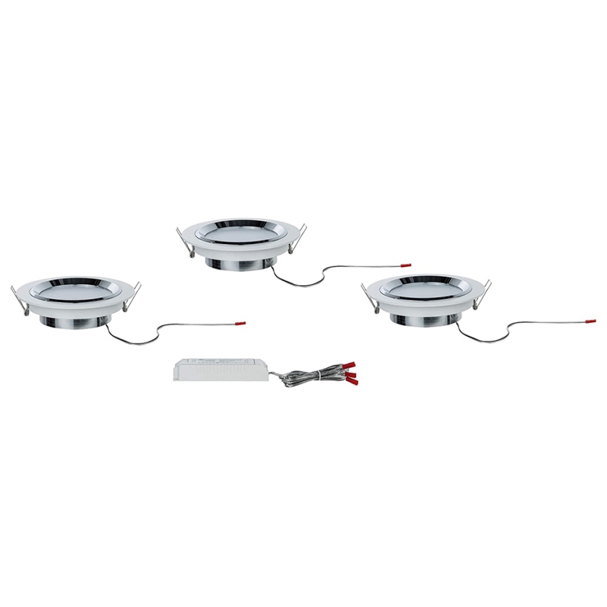 Paulmann 92693 - Set 3xLED/8W Prigušiva ugradbena lampa PREMIUM LINE 230