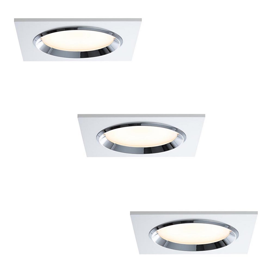Paulmann 92695 - Set 3xLED/8W Prigušiva ugradbena lampa DICE 230V