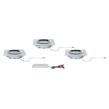 Paulmann 92695 - Set 3xLED/8W Prigušiva ugradbena lampa DICE 230V