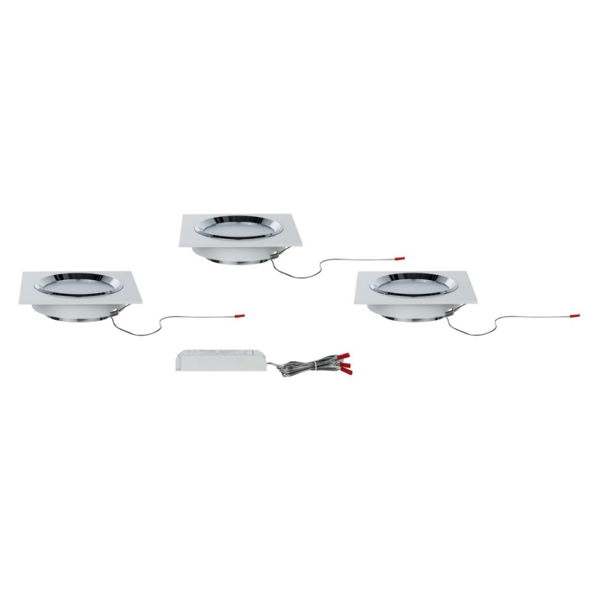 Paulmann 92695 - Set 3xLED/8W Prigušiva ugradbena lampa DICE 230V