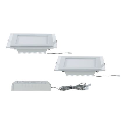 Paulmann 92706 - KOMPLET 2xLED/7,5W prigušiva ugradna plafonska svetiljka DECODICE 230V
