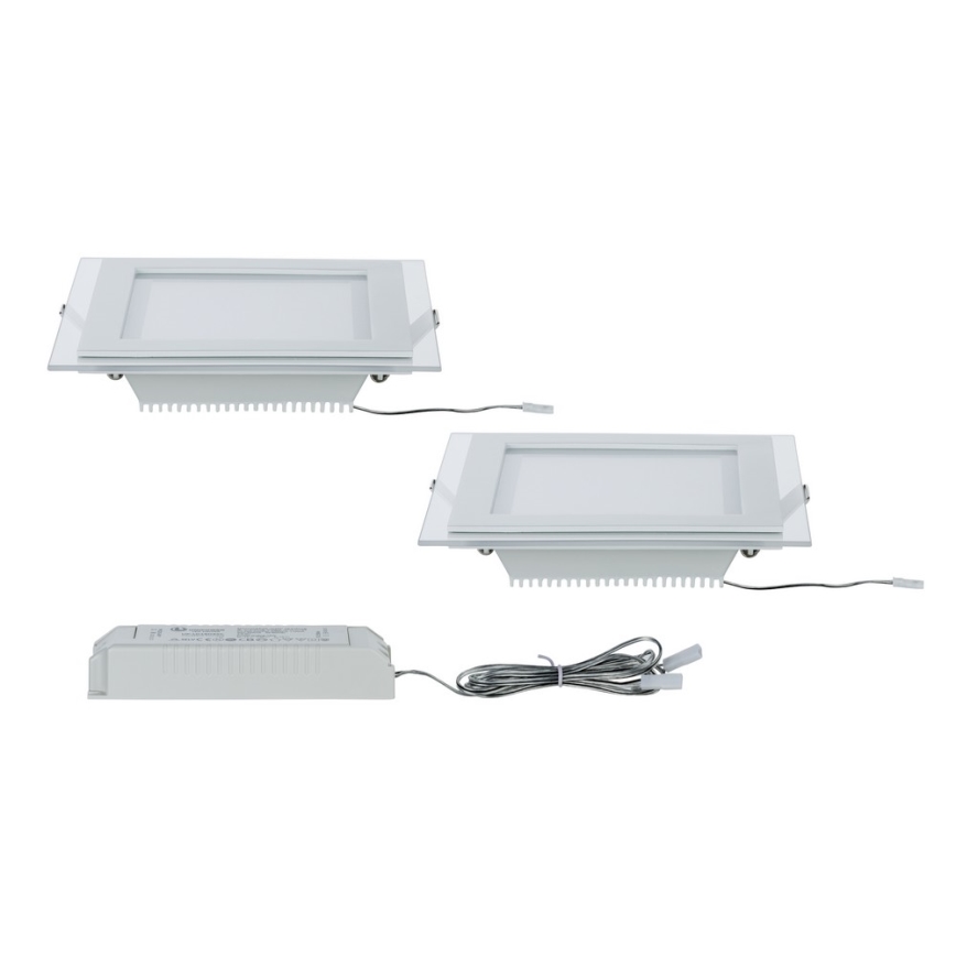Paulmann 92706 - KOMPLET 2xLED/7,5W prigušiva ugradna plafonska svetiljka DECODICE 230V