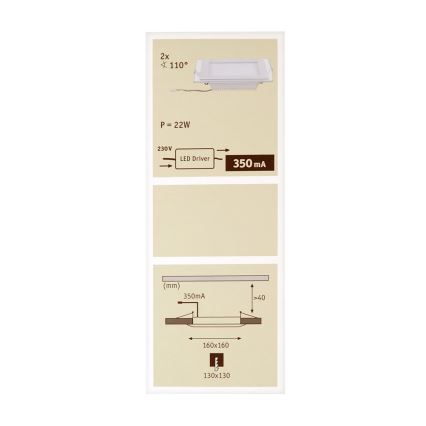 Paulmann 92706 - Set 2xLED/7,5W Prigušiva ugradbena lampa DECODICE 230V