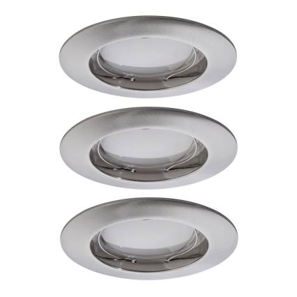 Paulmann 92827 - Set 3xLED/7W IP44 Prigušiva ugradbena lampa za kupatilo COIN 230V