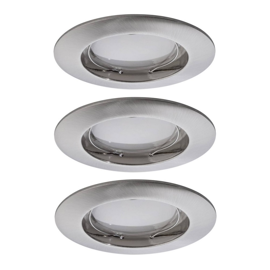 Paulmann 92827 - Set 3xLED/7W IP44 Prigušiva ugradbena lampa za kupatilo COIN 230V