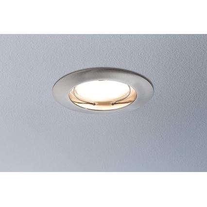 Paulmann 92827 - Set 3xLED/7W IP44 Prigušiva ugradbena lampa za kupatilo COIN 230V