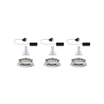 Paulmann 92900 - Set 3xGU10/7W IP65 Prigušiva ugradbena lampa za kupatilo NOVA 230V