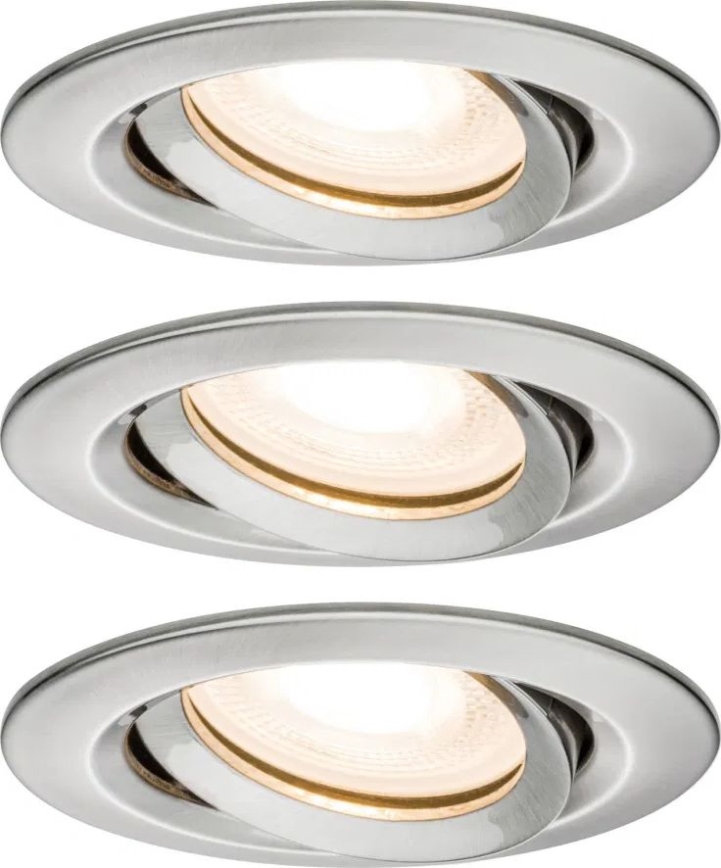 Paulmann 92900 - Set 3xGU10/7W IP65 Prigušiva ugradbena lampa za kupatilo NOVA 230V
