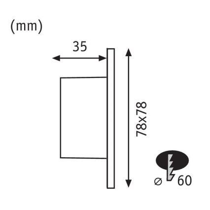 Paulmann 92922 - LED/1,7W osvetljenje stepeništa WAND 230V