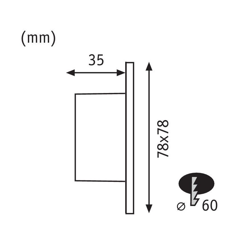Paulmann 92922 - LED/1,7W osvetljenje stepeništa WAND 230V