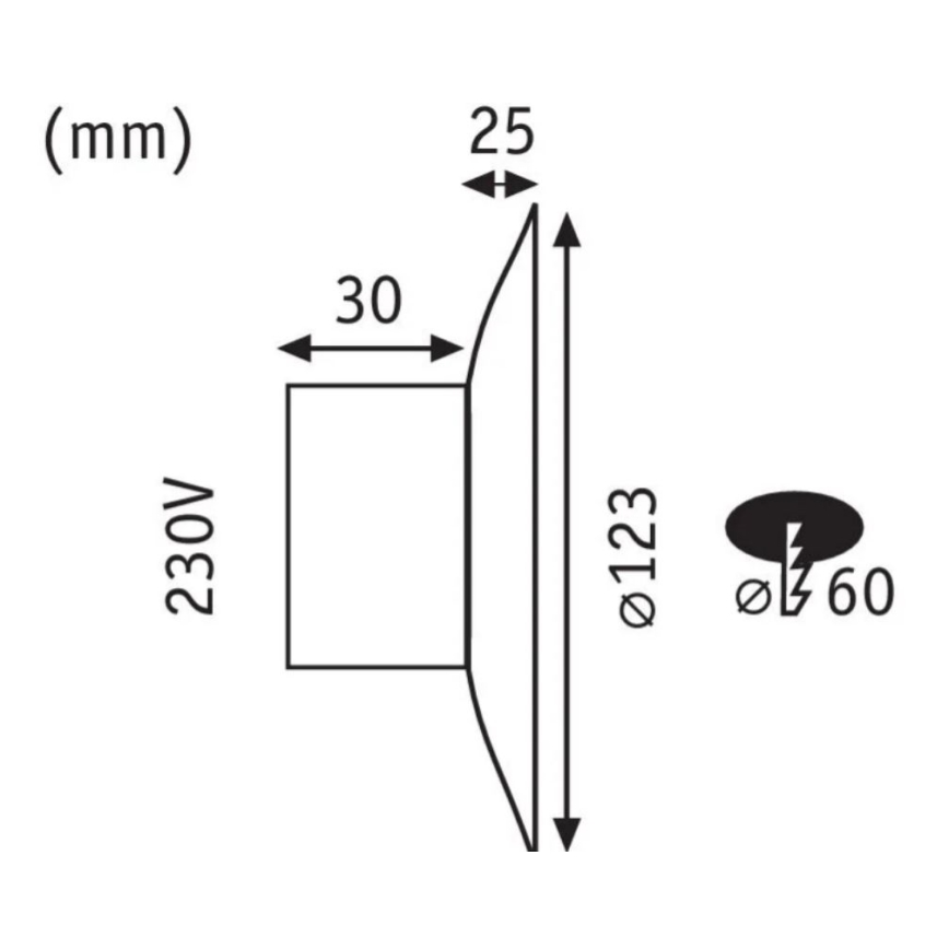 Paulmann 92926 - LED/2W osvetljenje stepeništa DEKORATIV 230V