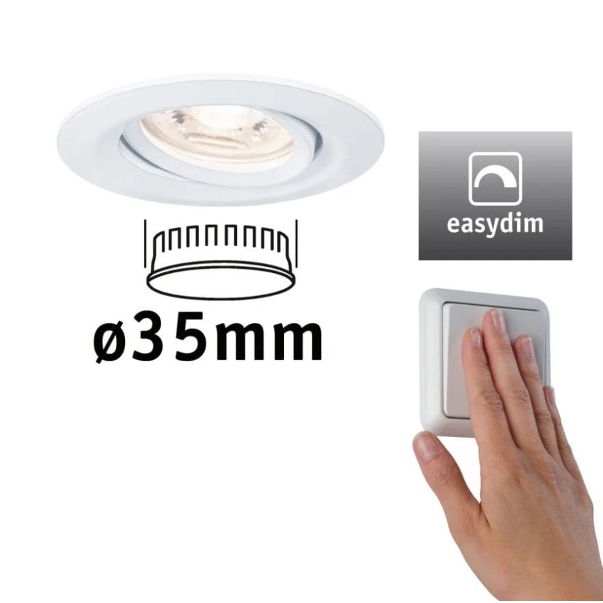 Paulmann 92970 - LED/4,2W IP23 Prigušiva ugradbena lampa za kupatilo COIN 230V