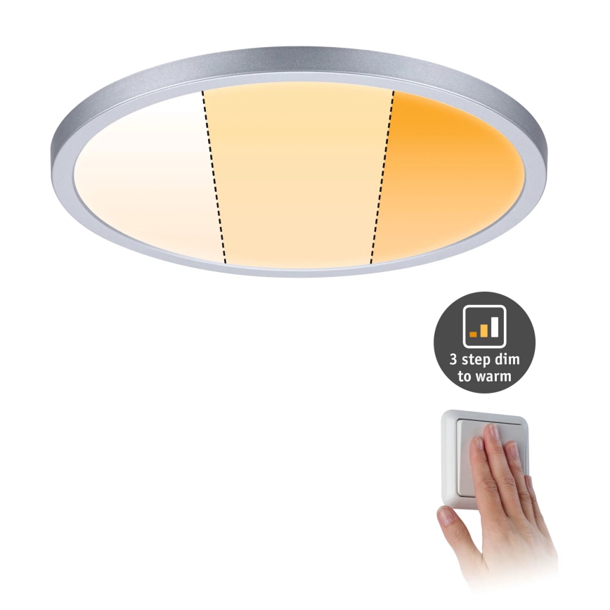 Paulmann 92992 - LED/16W IP44 kupatilsko ugradno svetlo AREO 230V 2000/3000/4000K prečnik 23 cm mat hrom