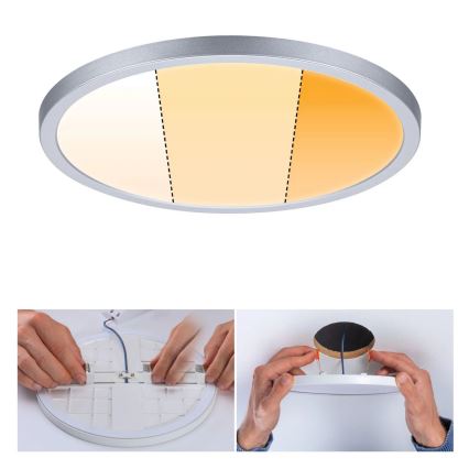 Paulmann 92992 - LED/16W IP44 kupatilsko ugradno svetlo AREO 230V 2000/3000/4000K prečnik 23 cm mat hrom
