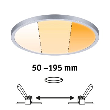 Paulmann 92992 - LED/16W IP44 kupatilsko ugradno svetlo AREO 230V 2000/3000/4000K prečnik 23 cm mat hrom