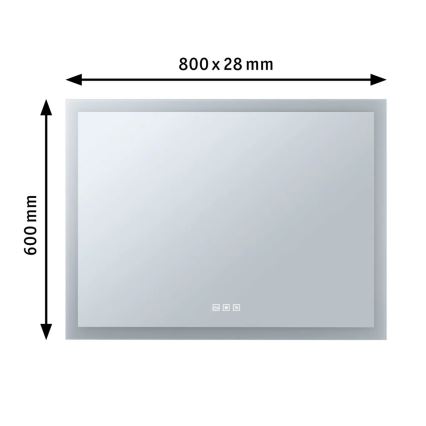 Paulmann 93013 - LED/22W IP44 Prigušivo kupaonsko grejano ogledalo sa pozadinskim osvetljenjem 230V  2700/4000/6500K