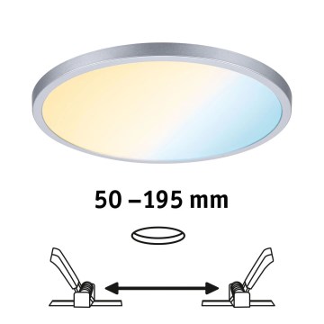 Paulmann 93046 - LED/16W IP44 prigušiva kupatilsko ugradno svetlo AREO 230V 3000-6500K fi 23 cm mat hrom