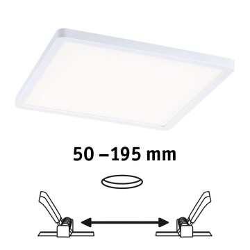 Paulmann 93060 - LED/16W IP44 prigušiva kupatilska ugradna plafonska svetiljka AREO 230V 23x23 cm bela