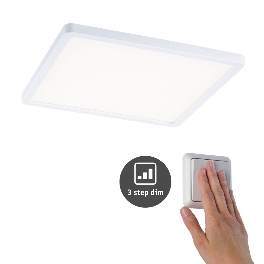 Paulmann 93060 - LED/16W IP44 prigušiva kupatilska ugradna plafonska svetiljka AREO 230V 23x23 cm bela