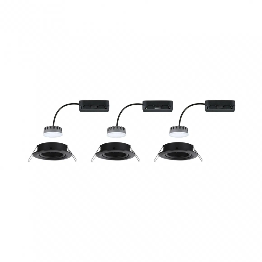 Paulmann 93080 - Set 3xLED/6W IP23 Prigušiva ugradbena lampa za kupatilo COIN 230V
