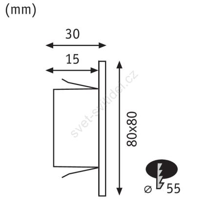 Paulmann 93094 - LED/1,2W svetlo za stepenište EDGE 230V