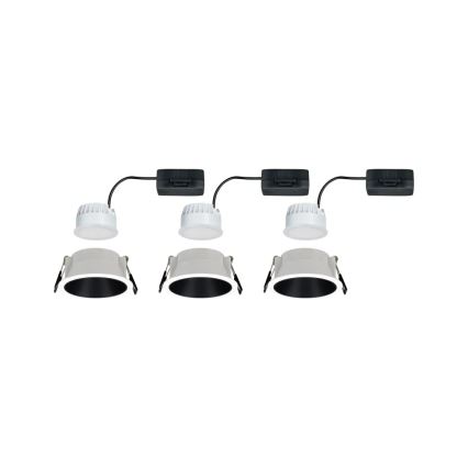 Paulmann 93402 - Set 3xLED/6W IP44 Prigušiva ugradbena lampa za kupatilo COLE 230V