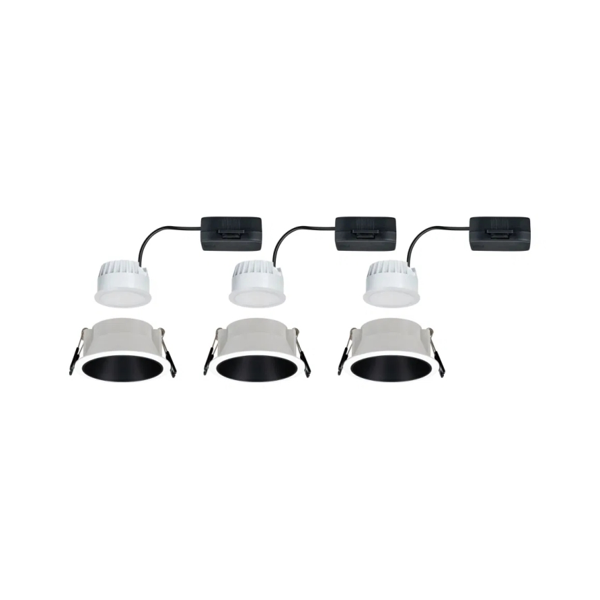 Paulmann 93402 - Set 3xLED/6W IP44 Prigušiva ugradbena lampa za kupatilo COLE 230V