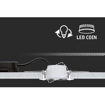 Paulmann 93402 - Set 3xLED/6W IP44 Prigušiva ugradbena lampa za kupatilo COLE 230V