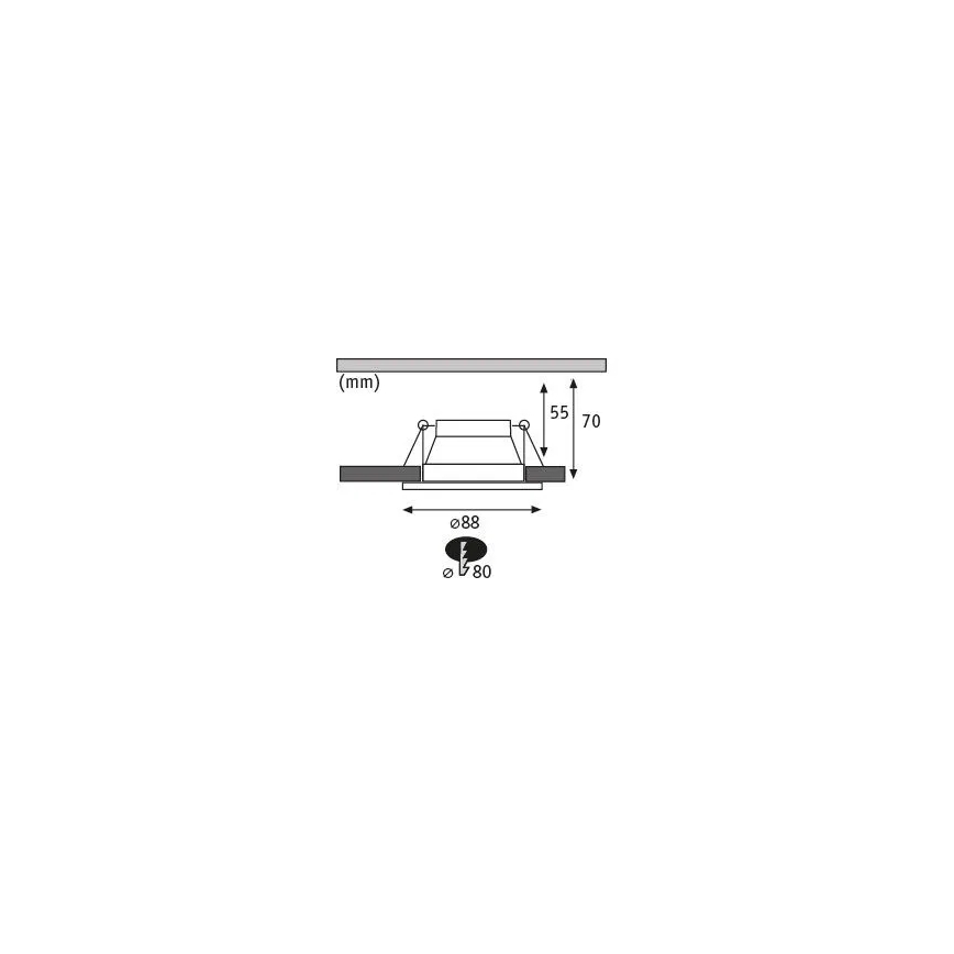 Paulmann 93402 - Set 3xLED/6W IP44 Prigušiva ugradbena lampa za kupatilo COLE 230V