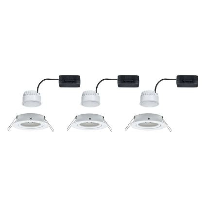 Paulmann 93449 - Set 3xLED/6,5W IP23 ugradbena lampa za kupatilo NOVA 230V