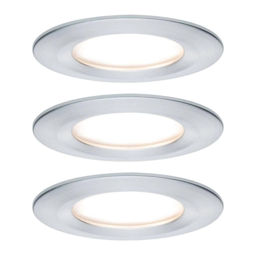 Paulmann 93462 - Set 3xLED/6W  IP44 ugradbena lampa za kupatilo NOVA 230V