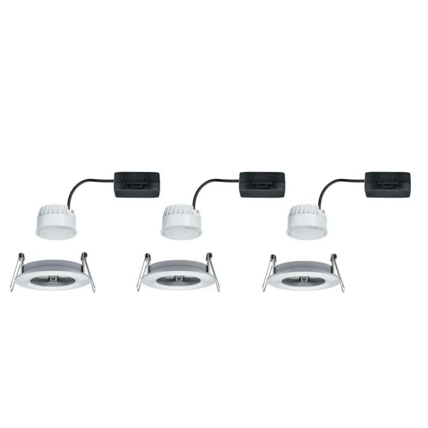 Paulmann 93462 - Set 3xLED/6W  IP44 ugradbena lampa za kupatilo NOVA 230V