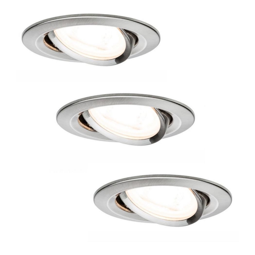 Paulmann 93607 - Set 3x LED GU10/7W IP23 Prigušivo osvetljenje za kupatilo NOVA 230V