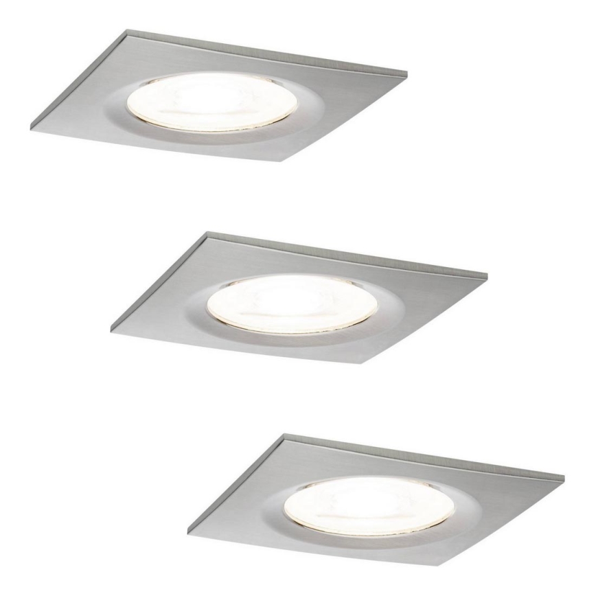 Paulmann 93615 - Set 3x LED/7W IP44 Prigušiva ugradbena lampa za kupatilo 230V