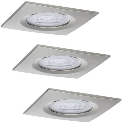 Paulmann 93615 - Set 3x LED/7W IP44 Prigušiva ugradbena lampa za kupatilo 230V