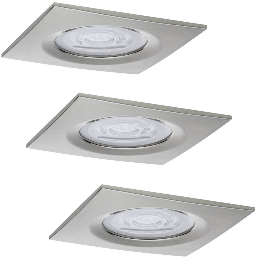 Paulmann 93615 - Set 3x LED/7W IP44 Prigušiva ugradbena lampa za kupatilo 230V