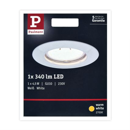 Paulmann 93658 - LED-GU10/4,5W Ugradbena lampa 230V
