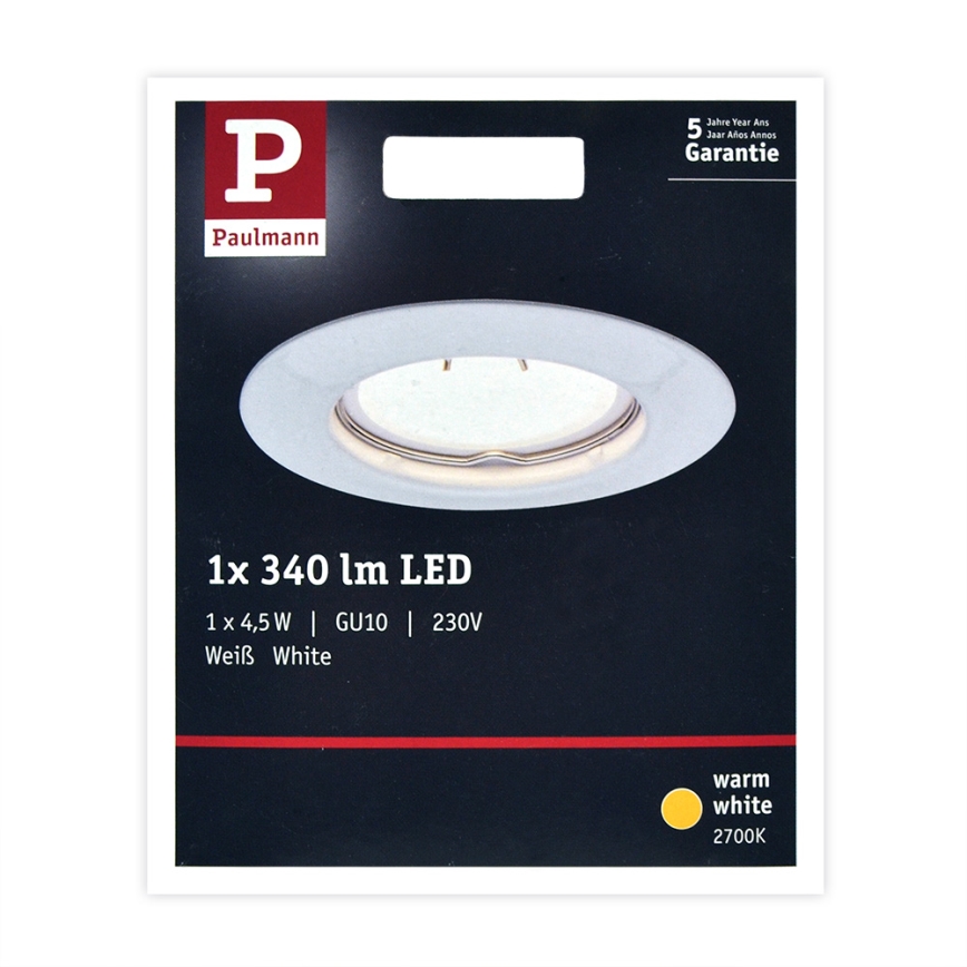 Paulmann 93658 - LED-GU10/4,5W Ugradbena lampa 230V