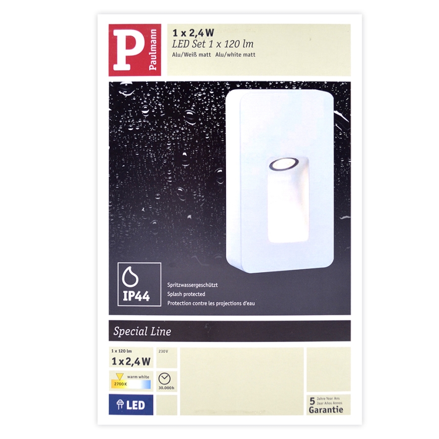 Paulmann 93809 - LED/2,4W IP44 Spoljašnja zidna lampa SPECIAL LINE 230V