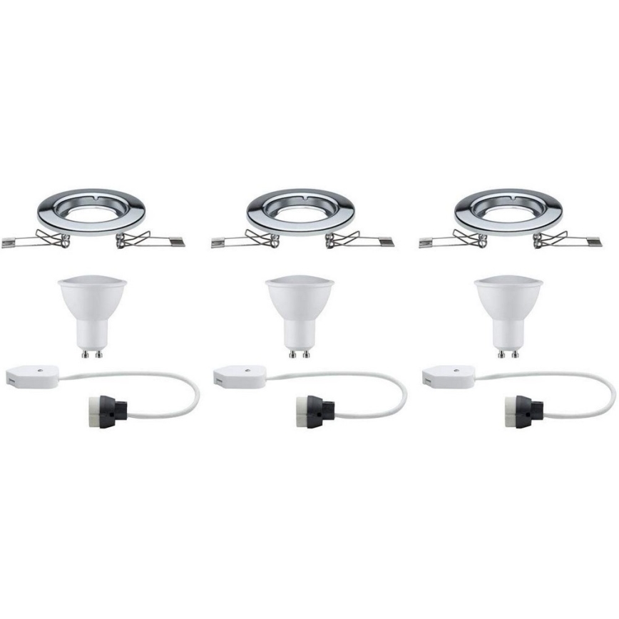 Paulmann 93853 - Set 3xLED-GU10/4,5W Ugradbena lampa STARR 230V