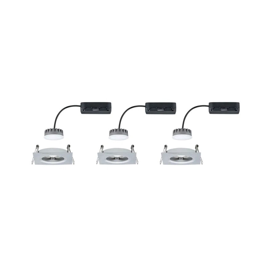 Paulmann 93895 - Set 3xLED/6W IP44 Prigušiva ugradbena lampa za kupatilo NOVA 230V