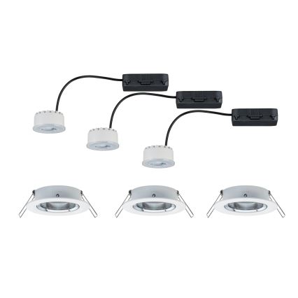 Paulmann 93942 - Set 3xLED/6,8W IP23 Prigušiva ugradbena lampa za kupatilo COIN 230V