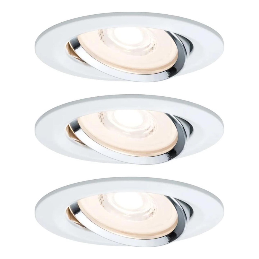 Paulmann 93942 - Set 3xLED/6,8W IP23 Prigušiva ugradbena lampa za kupatilo COIN 230V